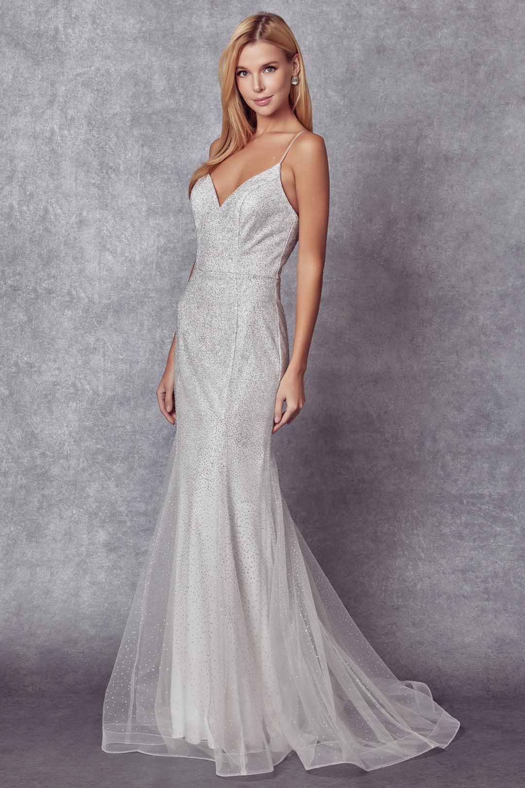 Juliet 271W mermaid evening gown side view