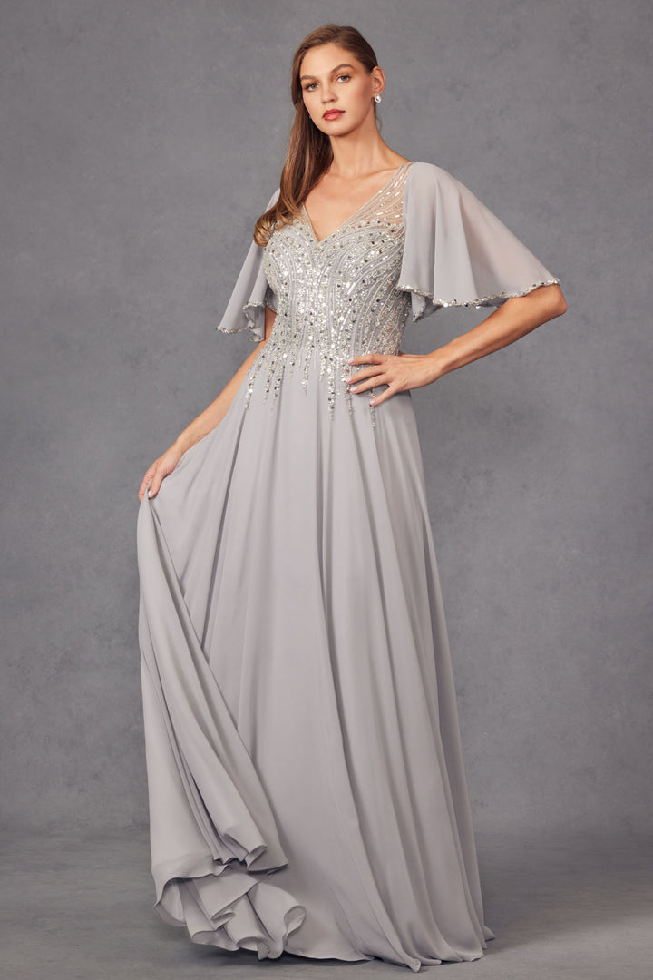 Juliet JTM14F mother of the bride dress front view, option 3