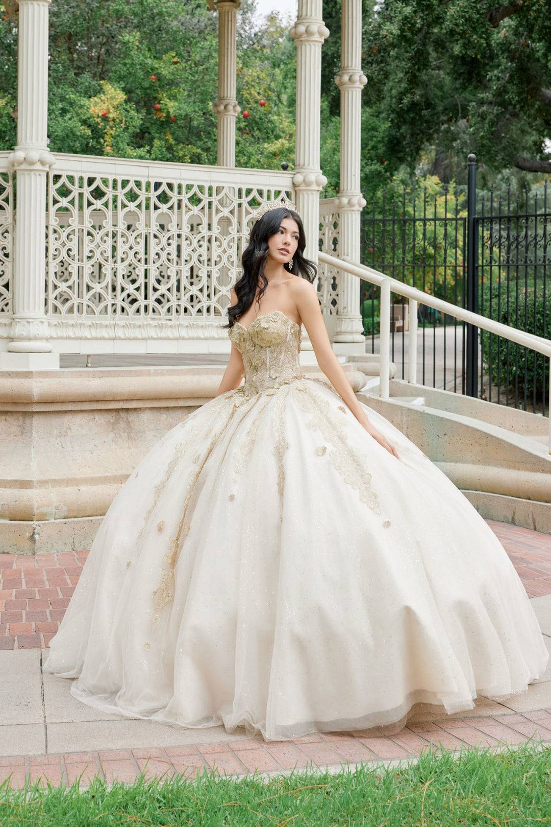 Juliet JT1465H quinceanera ball gown front view, option 2