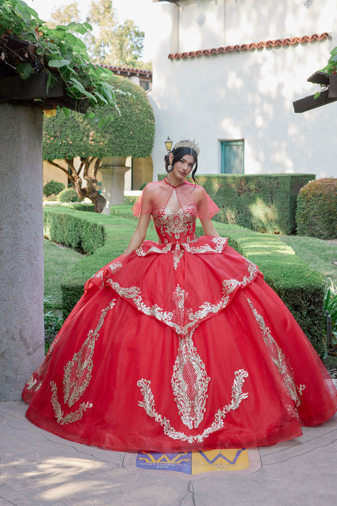 Juliet JT1511H quinceanera ball gown front view, full skirt