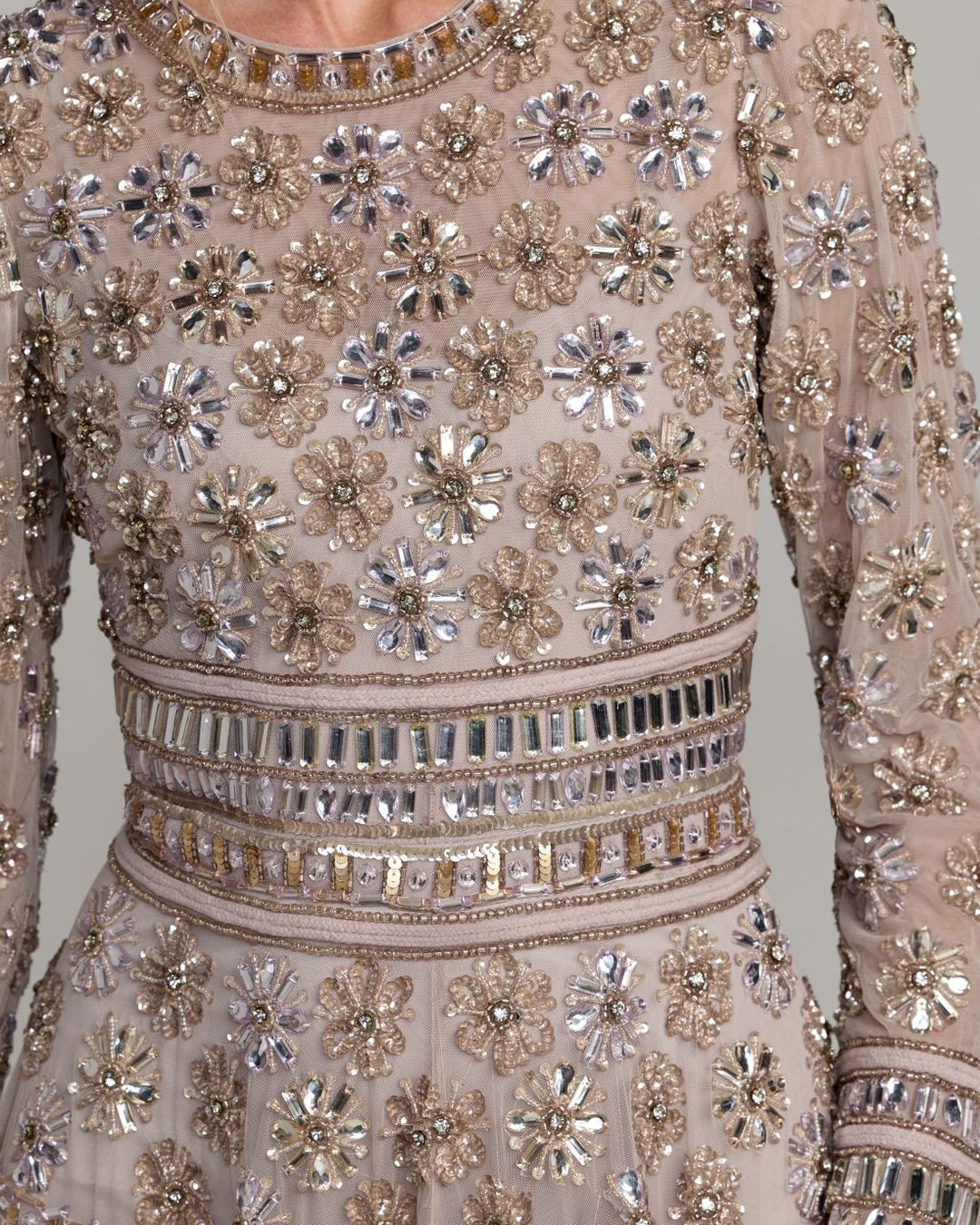 Mac Duggal 10174 Embellished Long Sleeve A-Line Gown