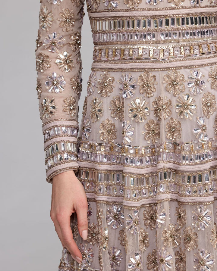 Mac Duggal 10174 Embellished Long Sleeve A-Line Gown