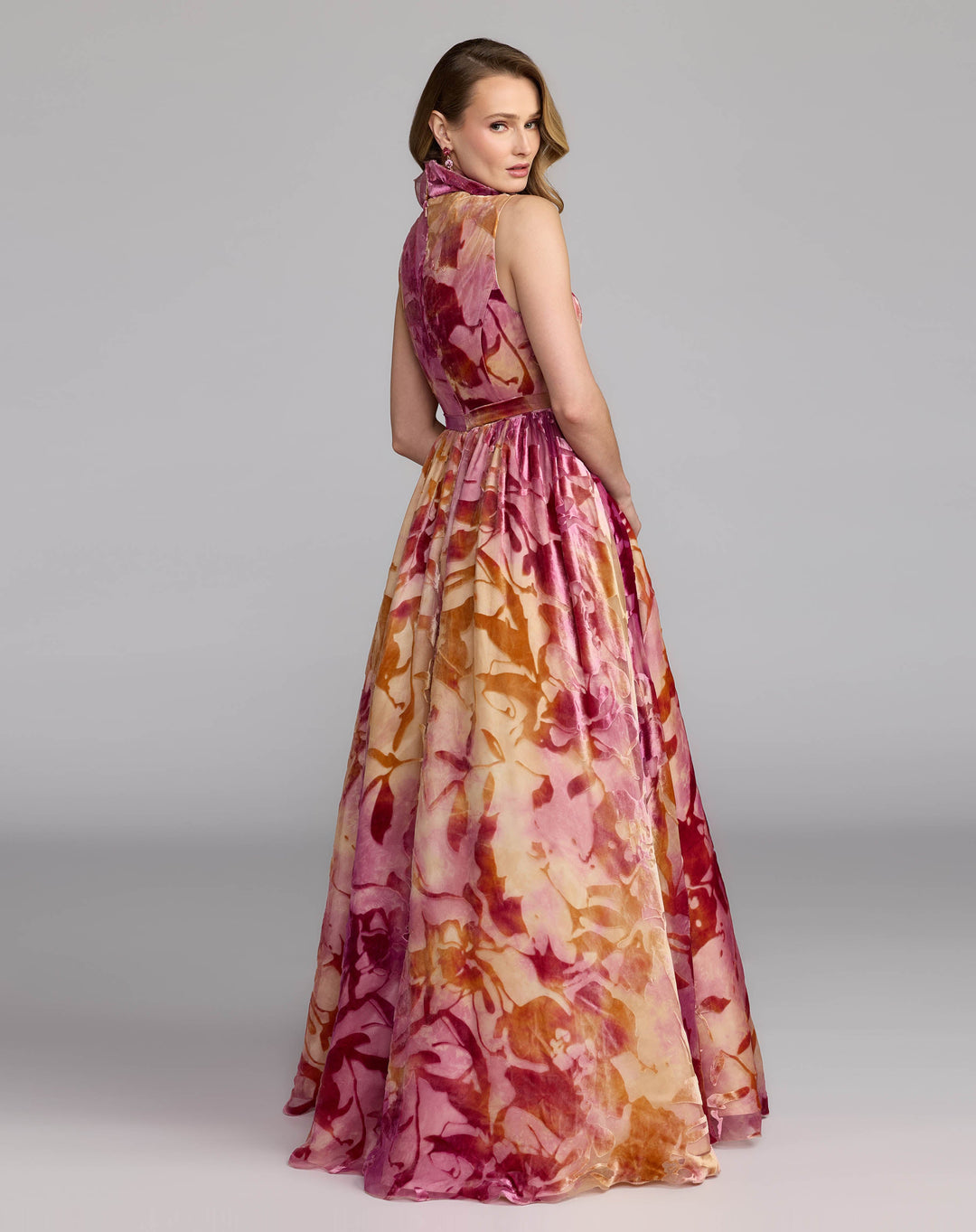 Mac Duggal 13286 Sleeveless Velvet Ruffle Ball Gown