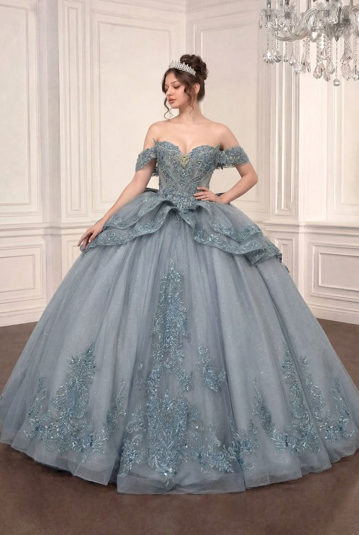 Ladivine 15729 quinceanera dress alternate front view