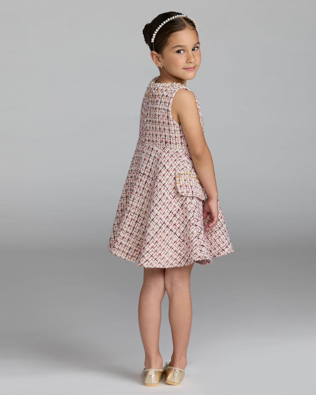 Mac Duggal 20802 Girls Beaded Boucle Mini Dress