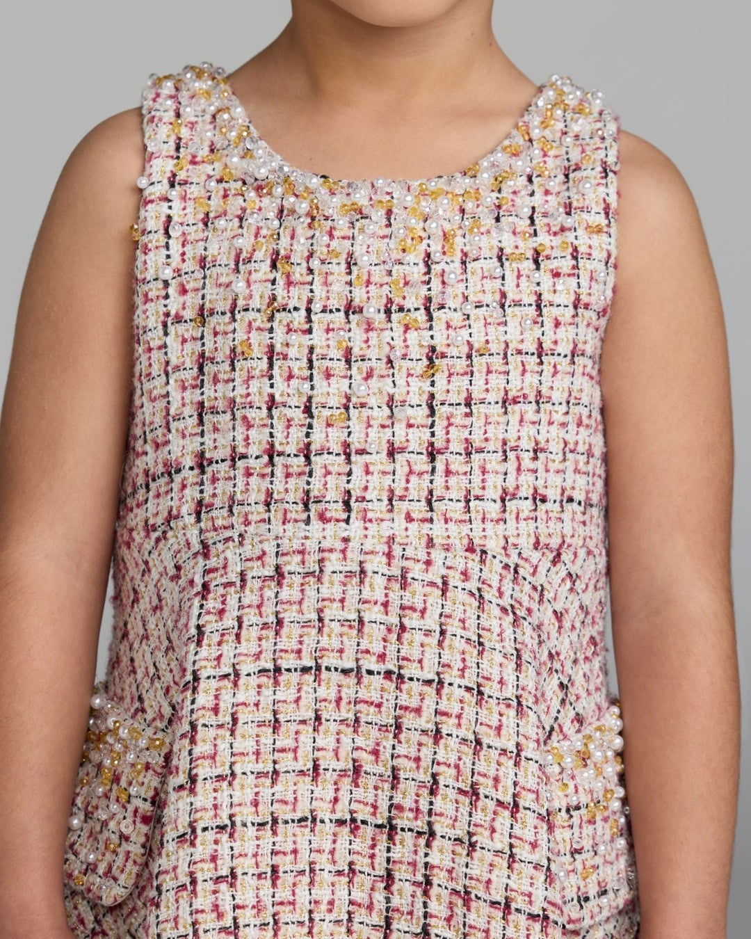 Mac Duggal 20802 Girls Beaded Boucle Mini Dress