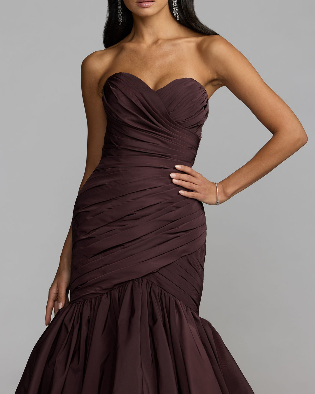 Mac Duggal 21185 Ruched Mermaid Gown with Bubble Hem
