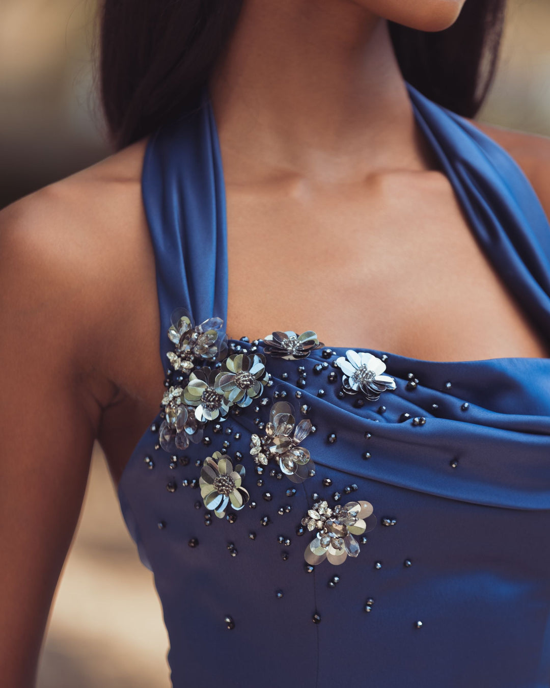 Mac Duggal 21501 Sleeveless Open Back Satin Ball Gown