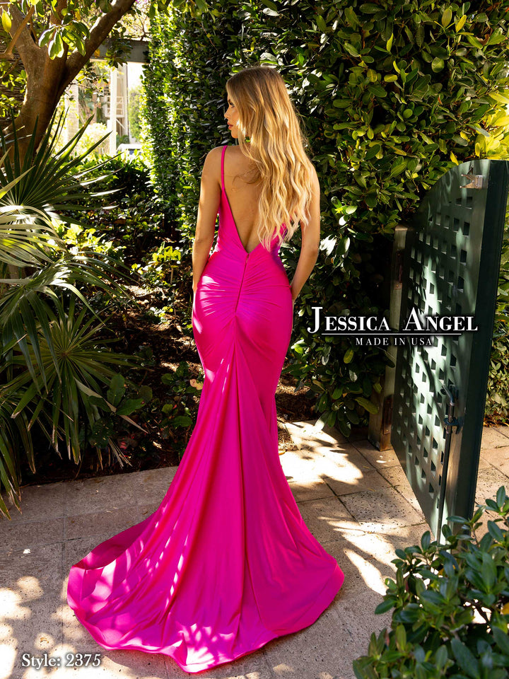 Jessica Angel 2375 open back mermaid gown back view