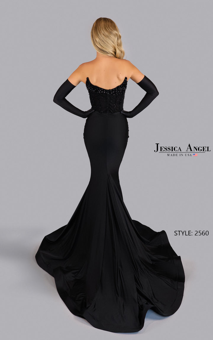 Jessica Angel 2560 strapless mermaid gown back view