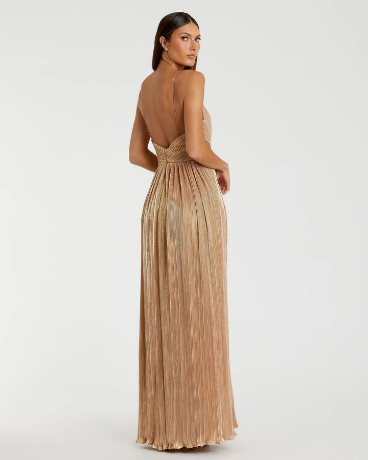 Mac Duggal 26275 Metallic Ruched A Line Gown