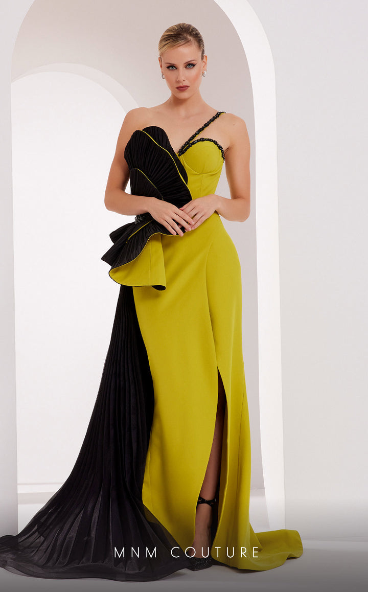 Fouad Sarkis 2796 sweetheart mermaid gown with fan peplum front view