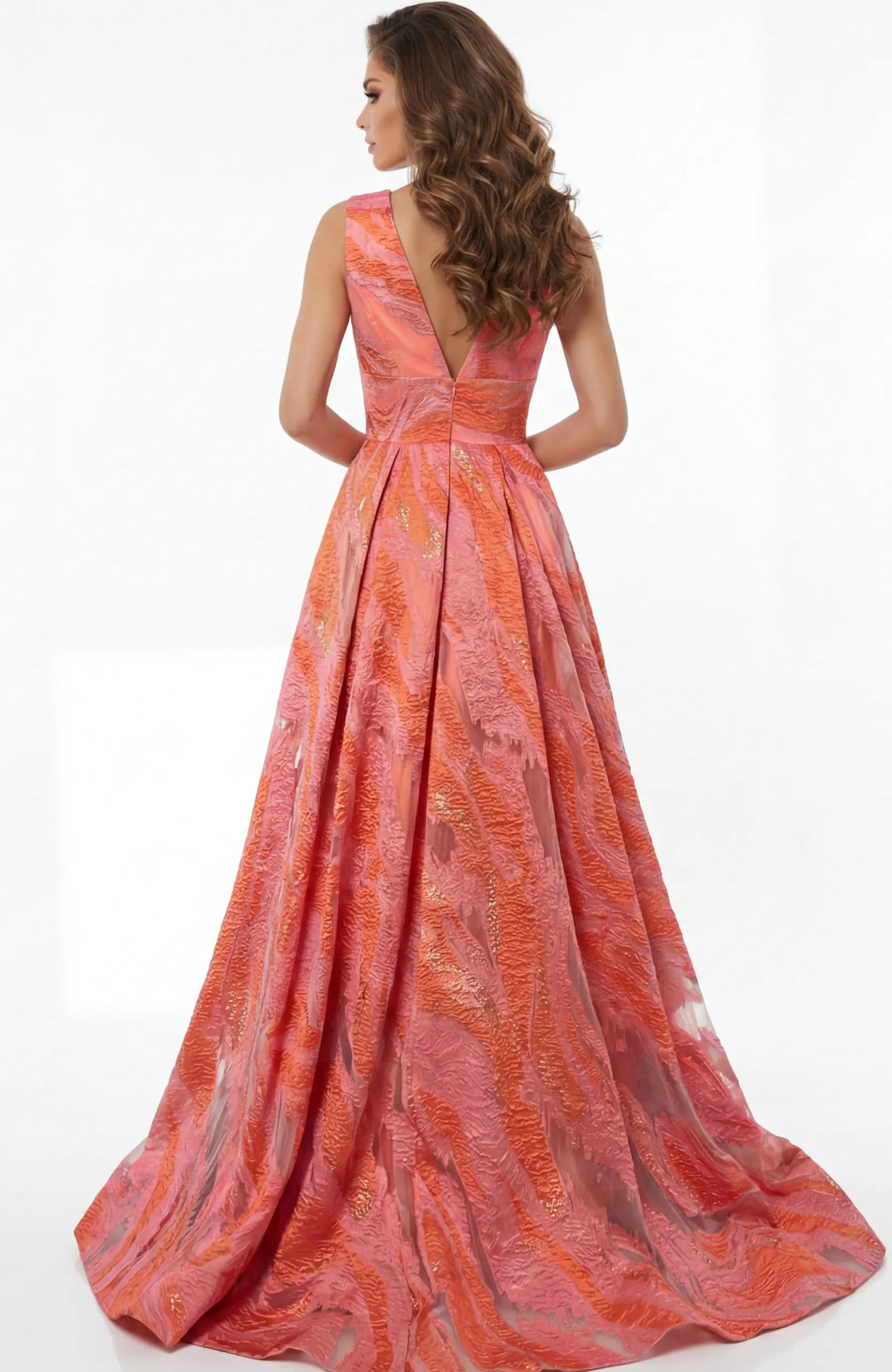 Jovani 41136 A-line gown with thick straps view 2