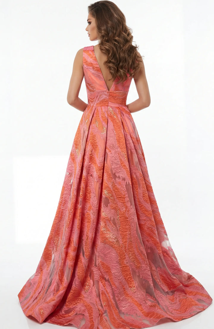 Jovani 41136 A-line gown with thick straps view 2