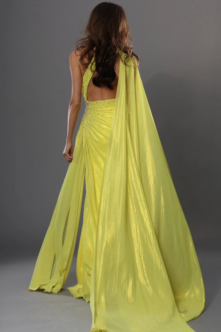 Jovani 48058 Asymmetric Choker Cutout Pageant Dress
