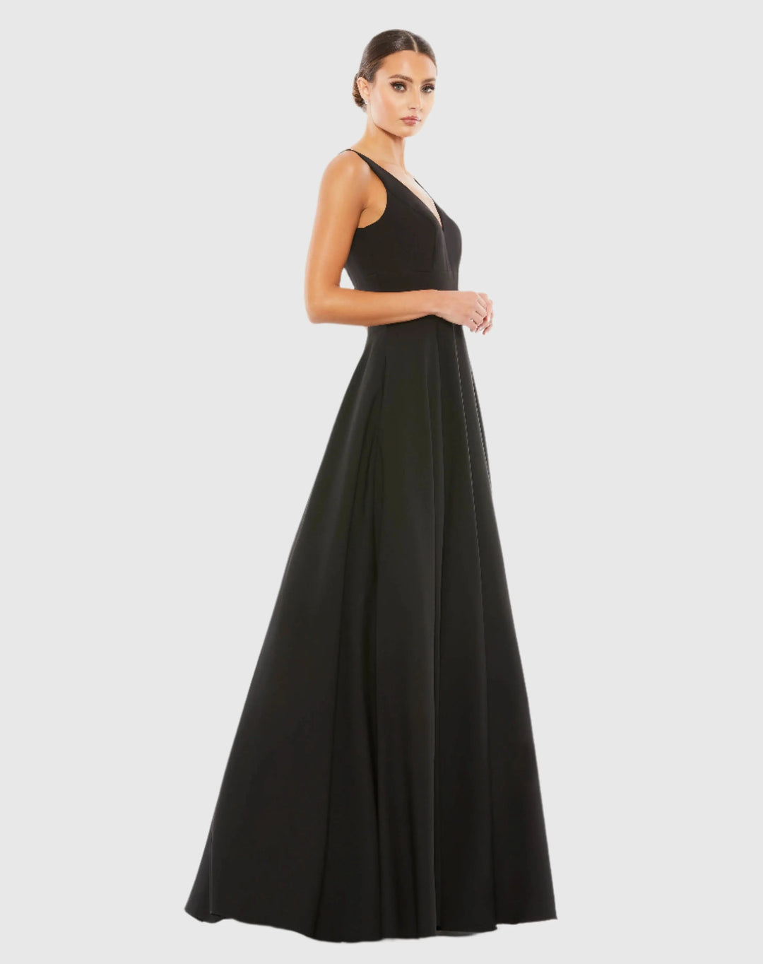 Mac Duggal 48924 Black Classic Sleeveless A-Line Gown with Pockets