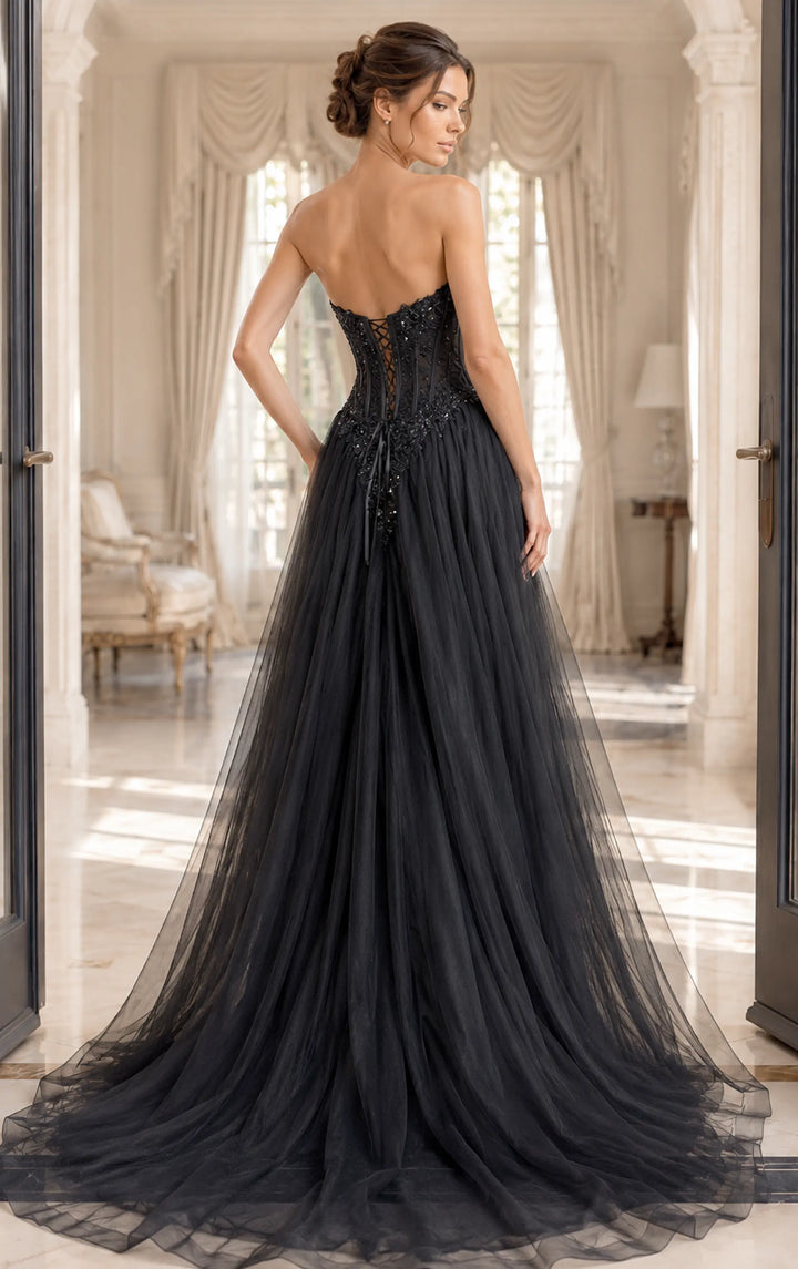 Jovani 50011 sweetheart beaded corset ball gown view 2