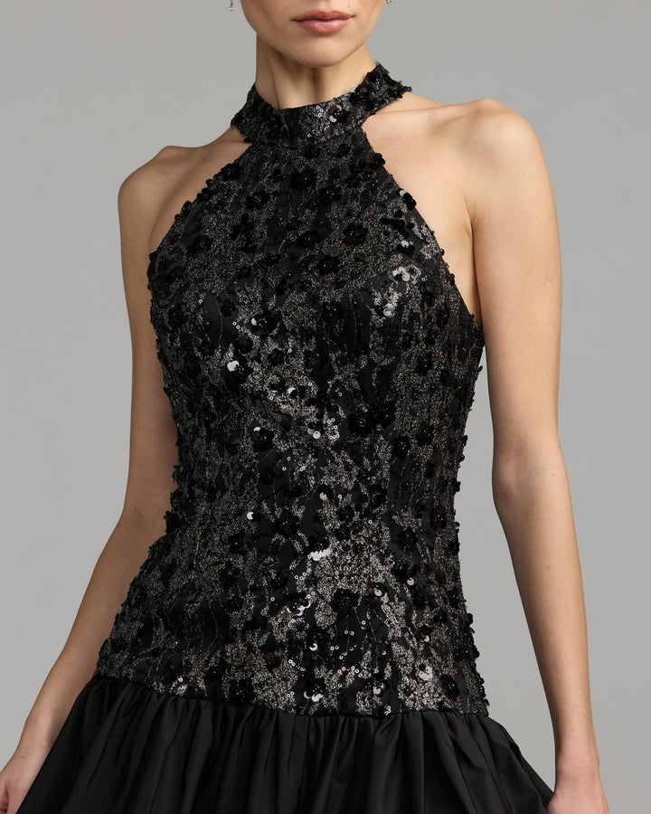 Mac Duggal 50207 Embellished Lace Bubble Hem Mini Dress