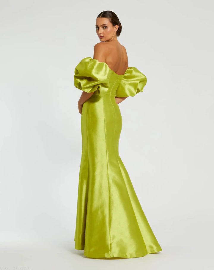 Mac Duggal 50677 Sweetheart Off the Shoulder Puff Sleeve Gown