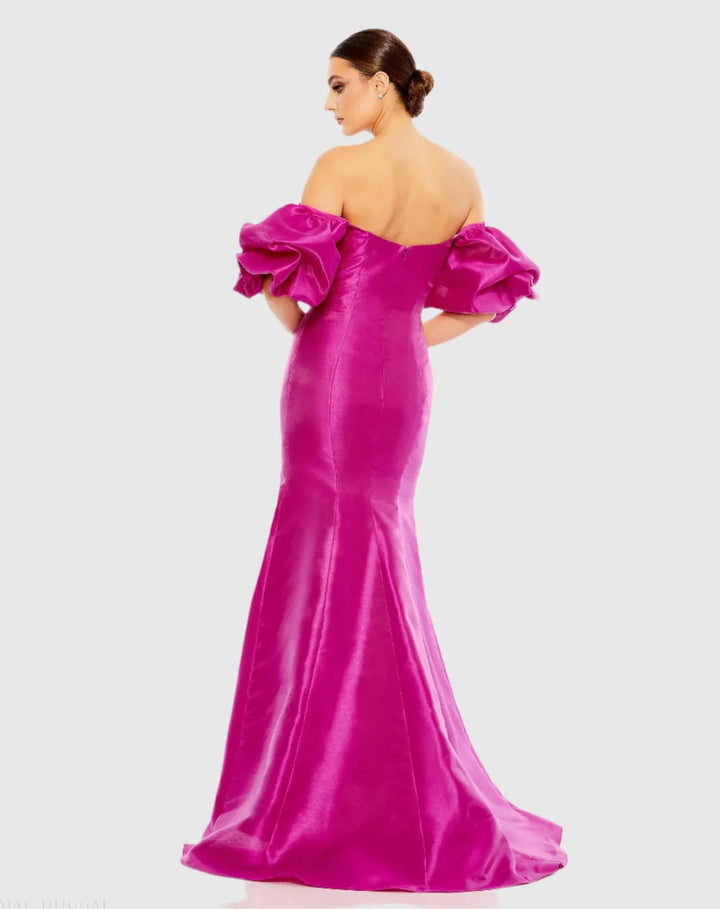 Mac Duggal 50677 Sweetheart Off the Shoulder Puff Sleeve Gown