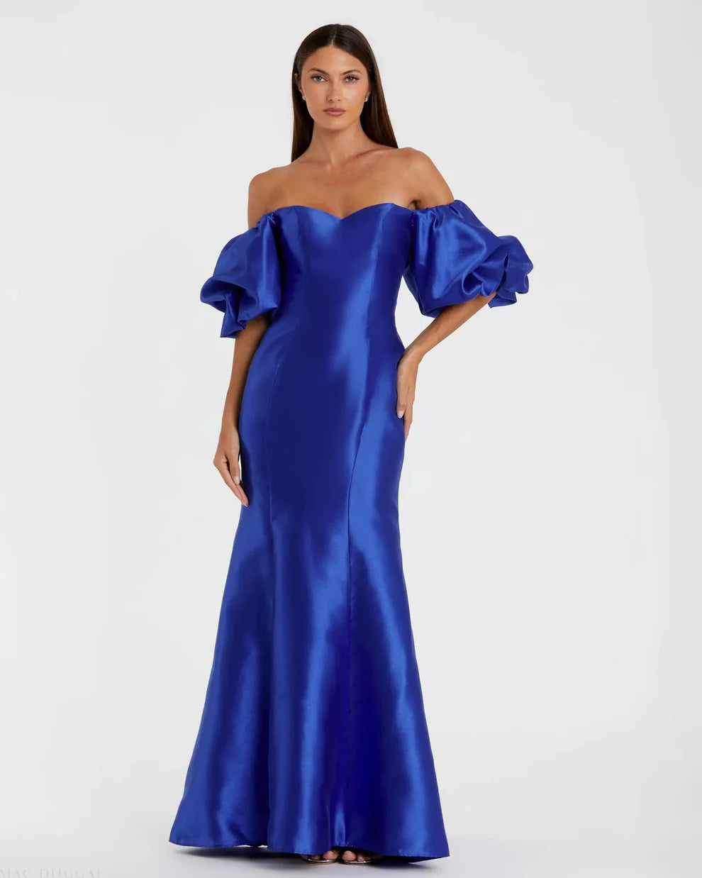 Mac Duggal 50677 Sweetheart Off the Shoulder Puff Sleeve Gown