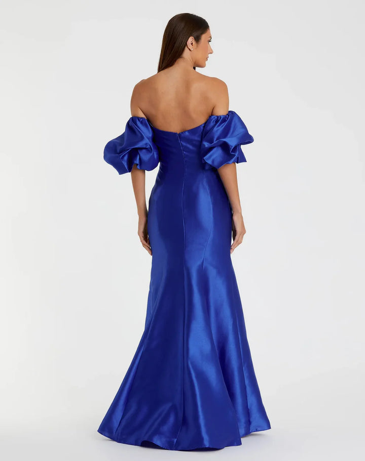 Mac Duggal 50677 Sweetheart Off the Shoulder Puff Sleeve Gown