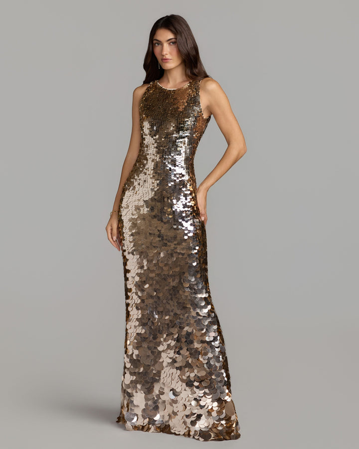 Mac Duggal 5959 Sleeveless Sequin Column Gown