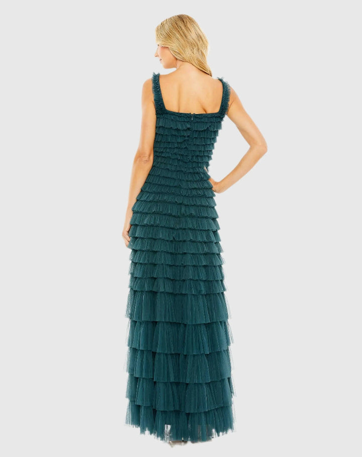 Mac Duggal 8046 Sleeveless Ruffle Layered Gown