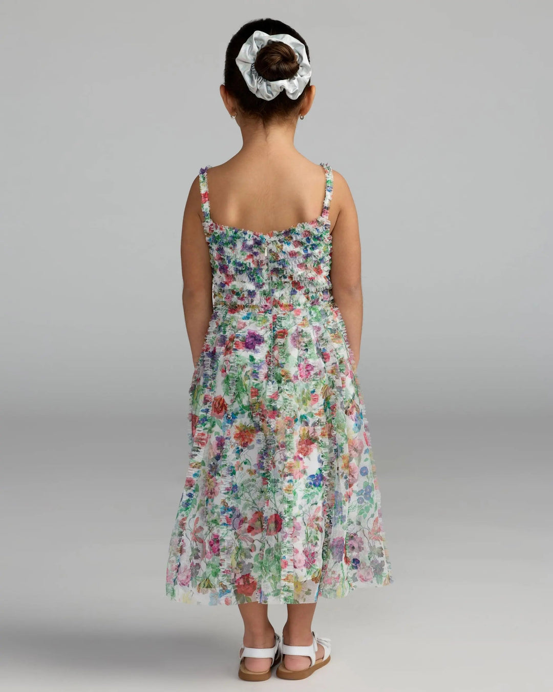 Mac Duggal 8068 Girls Floral Print Ruffle Mini Dress