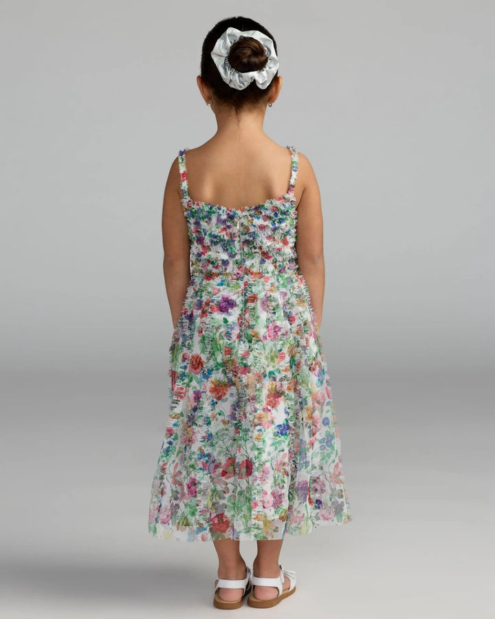 Mac Duggal 8068 Girls Floral Print Ruffle Mini Dress