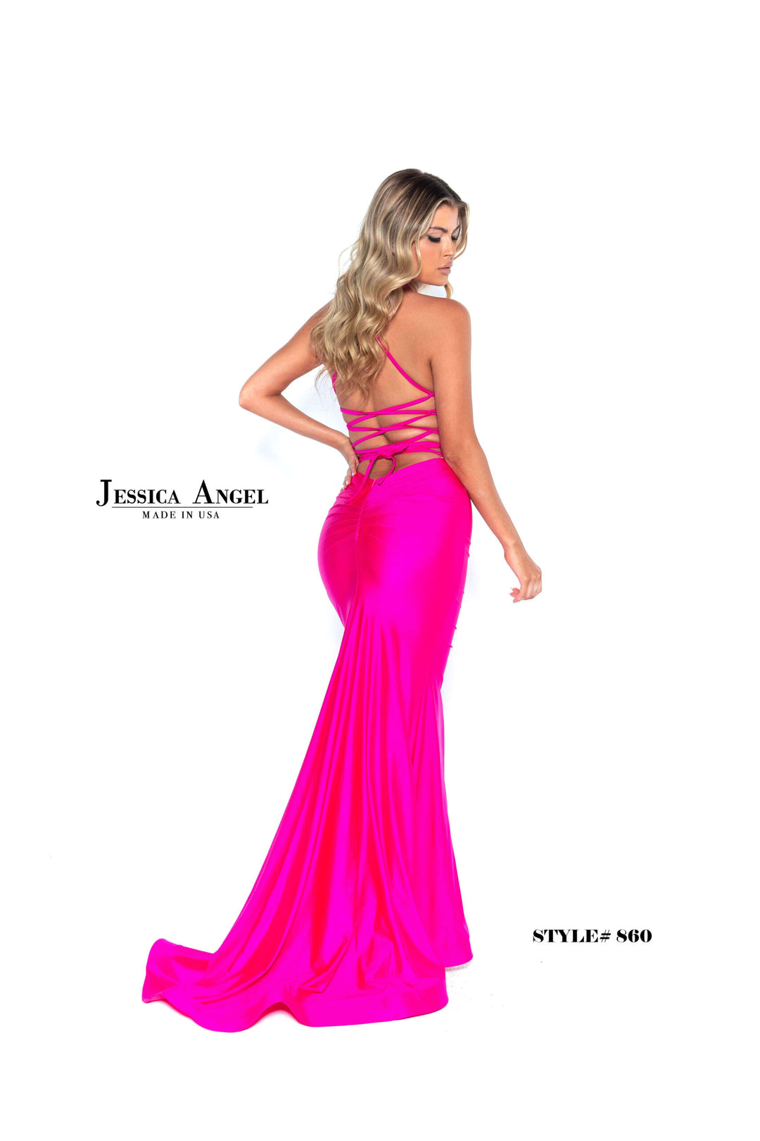 Jessica Angel 860 lace-up back gown back view 2