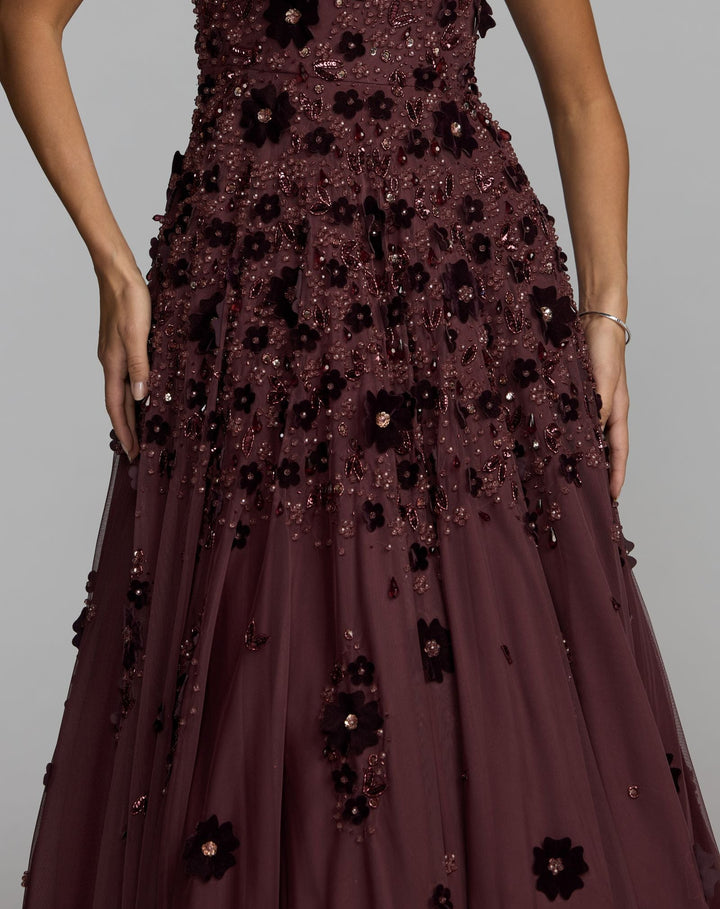 Mac Duggal 94271 Floral Embellished Strapless Ball Gown