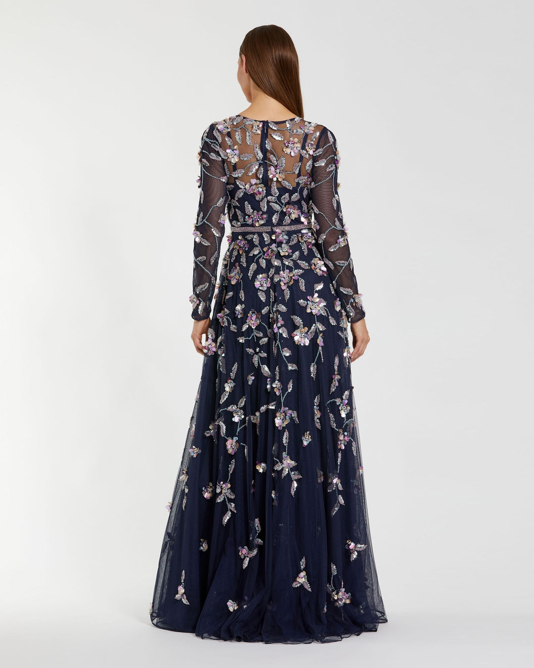 Mac Duggal 6183 Floral Embellished Evening Gown