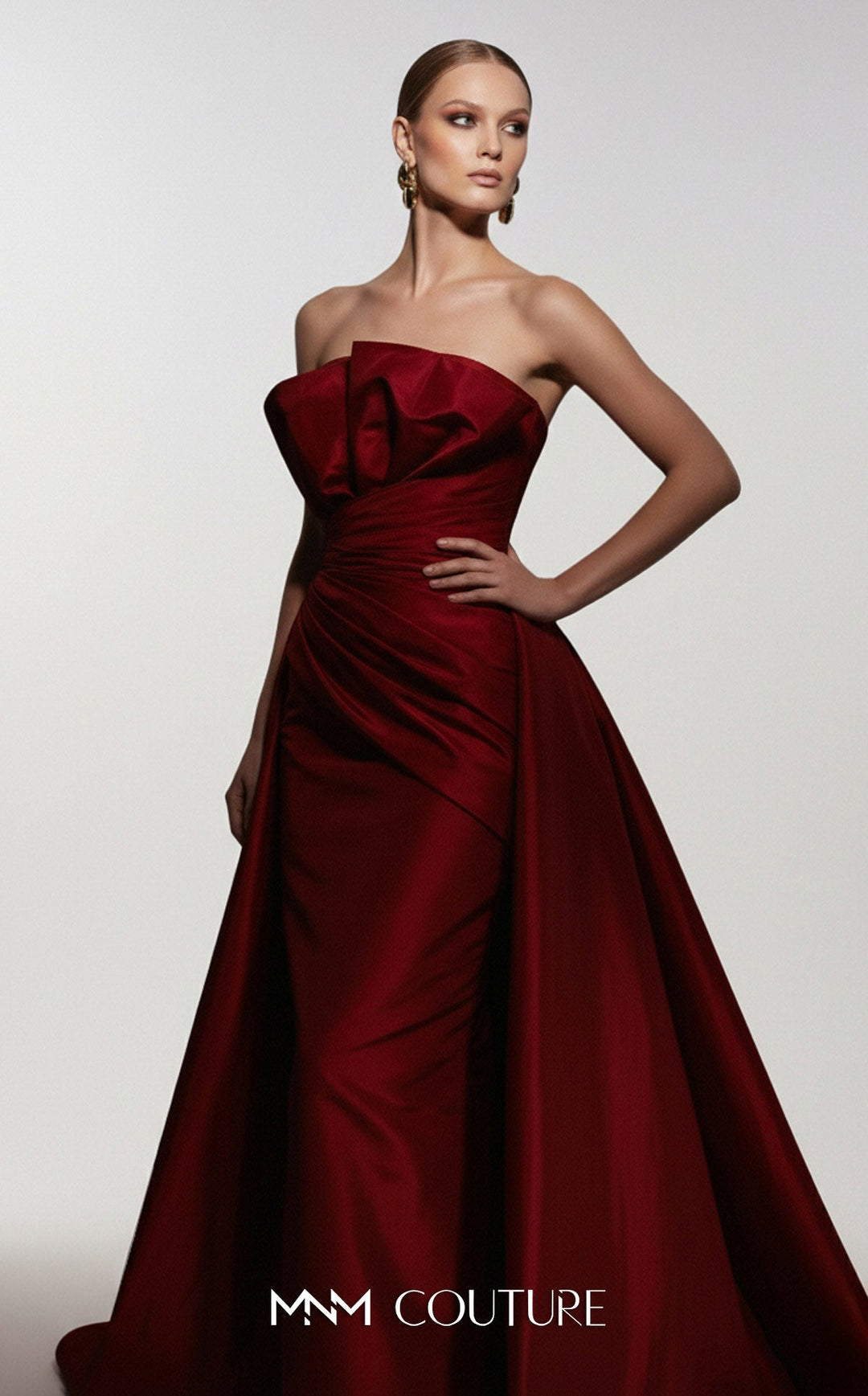 Fouad Sarkis F03006 Sweetheart Sleeveless Corset Bodice Couture Dress