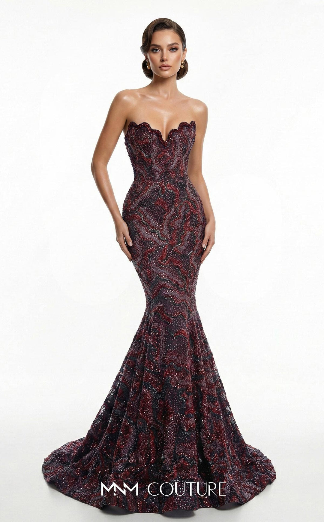 Fouad Sarkis F03018 Sweetheart Strapless Mermaid Couture Dress
