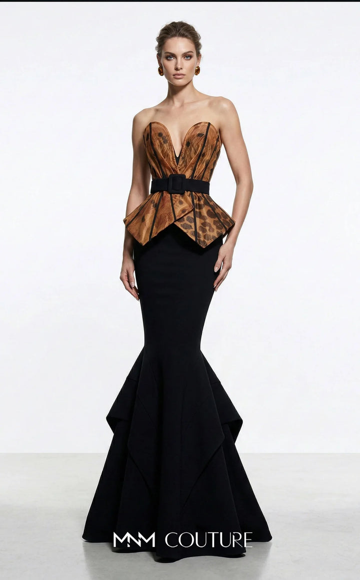 Fouad Sarkis F03035 Strapless Corset Mermaid Couture Dress
