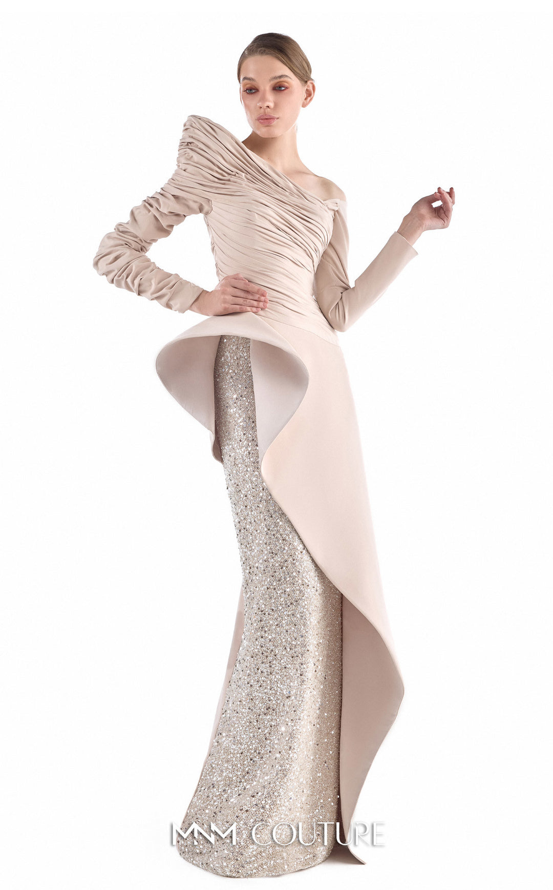 Gaby Charbachy G2216 couture gown, full-length view