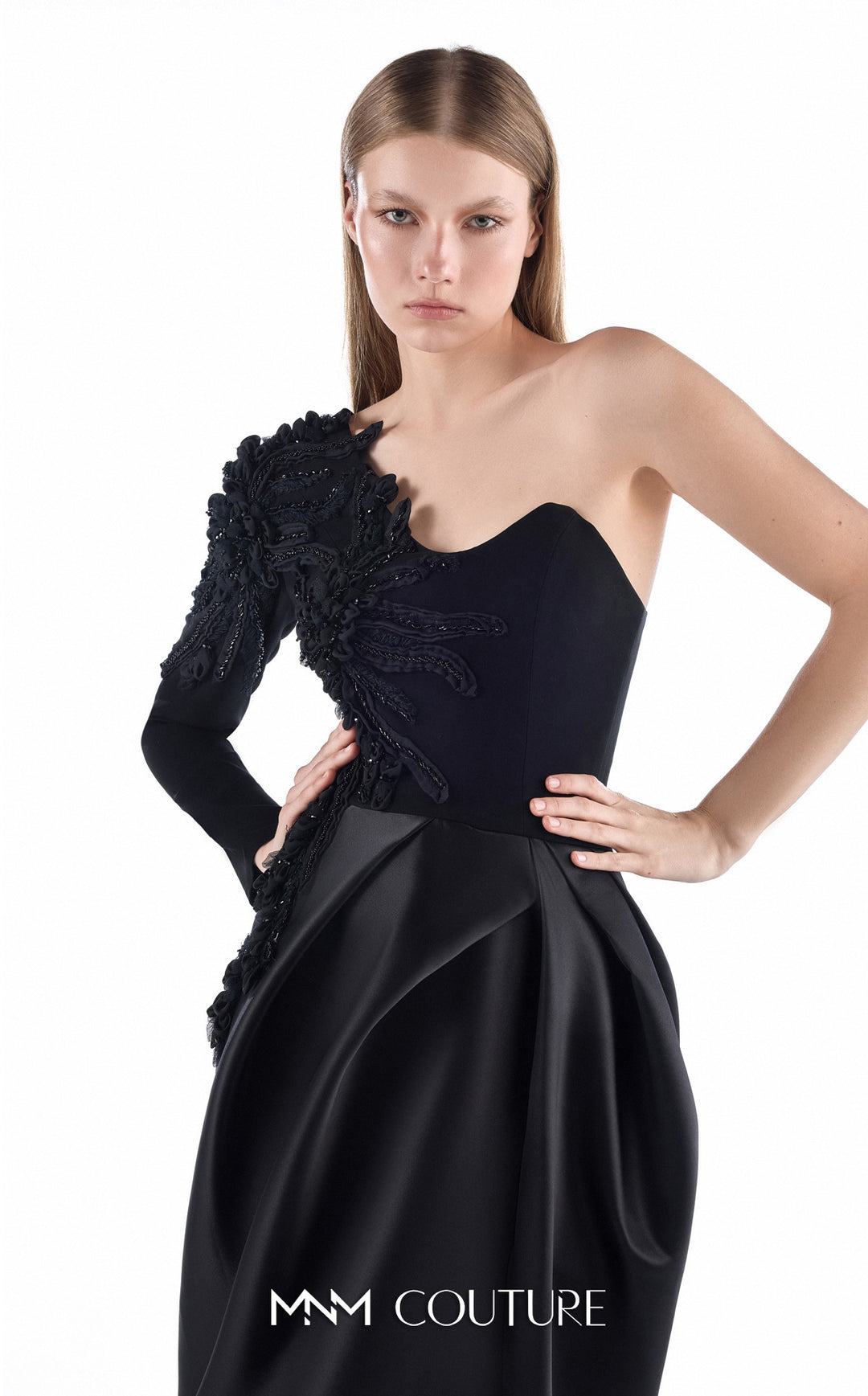 Gaby Charbachy G2250 couture gown, 3D appliqué detail
