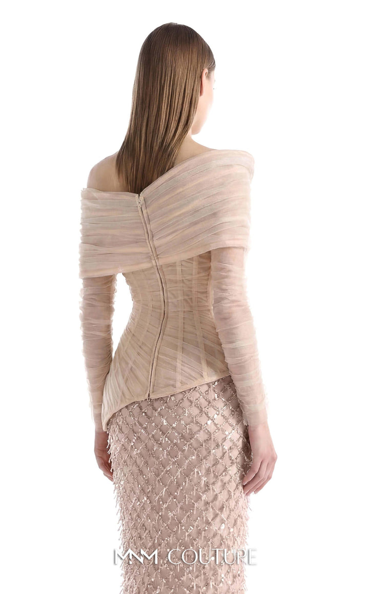 Gaby Charbachy G2255 couture gown, upper back detail