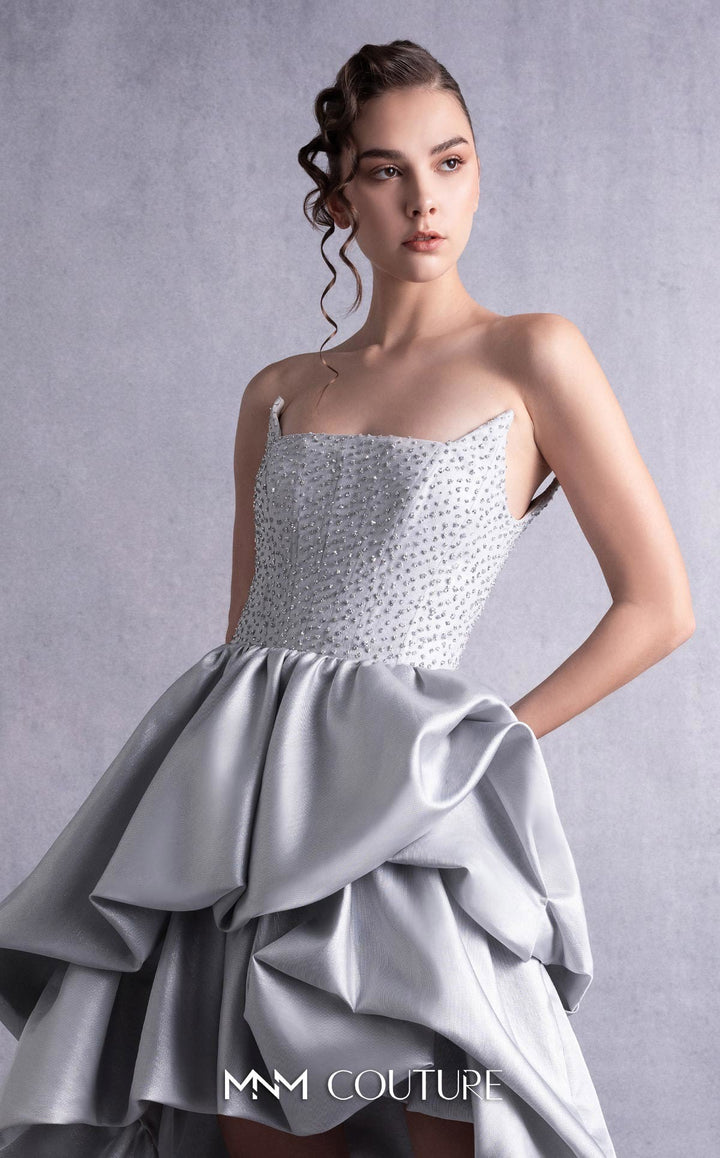 Gaby Charbachy GOS2538 embellished corset dress with tiered bubble skirt bodice detail
