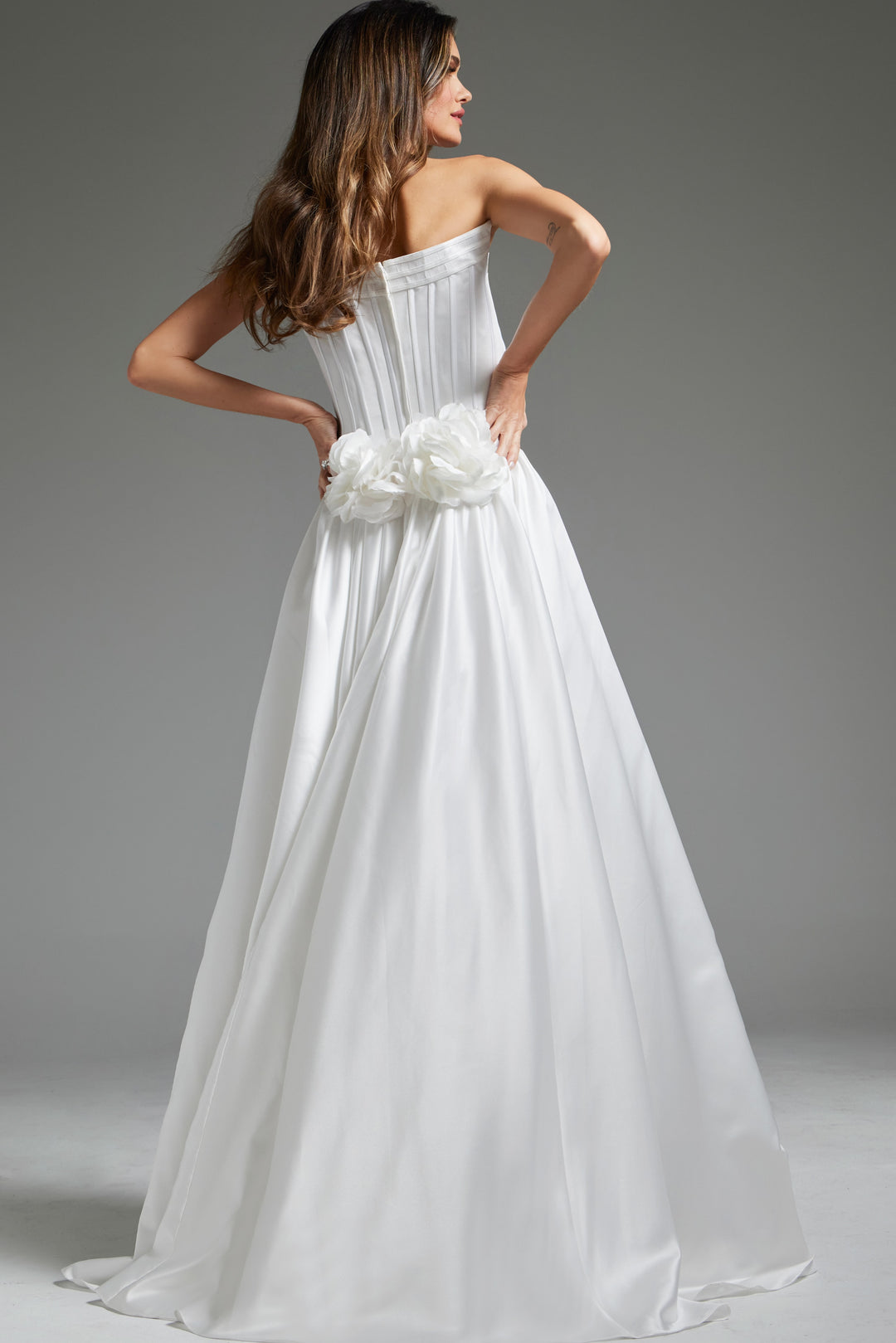 Jovani JB40784 Strapless A line Wedding Dress