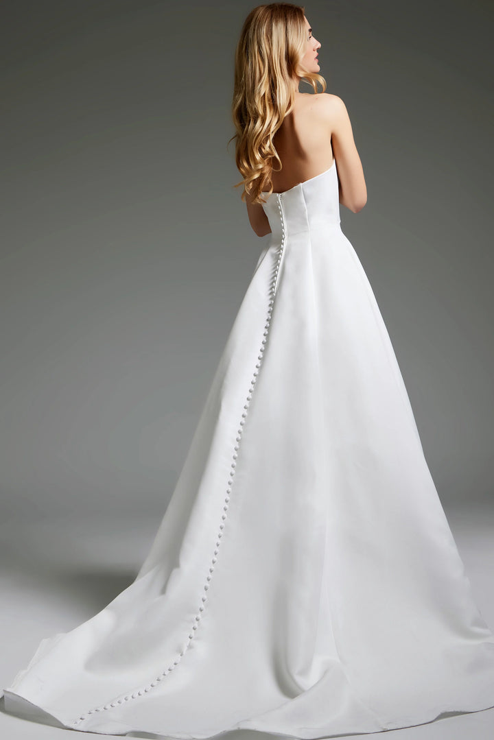 Jovani JB42346 Off White A Line Strapless Bridal Dress