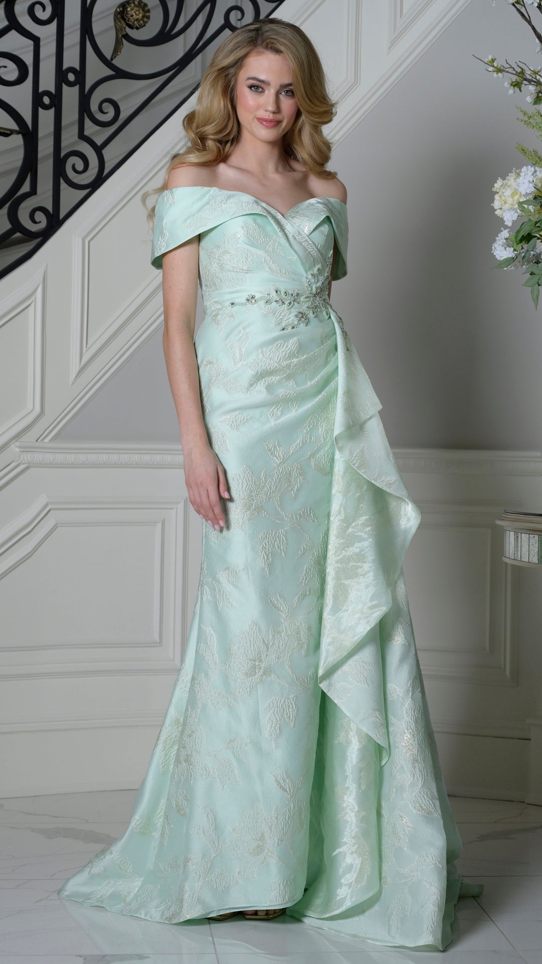 Marsoni by Colors MV1401 mother of the bride dress, front view