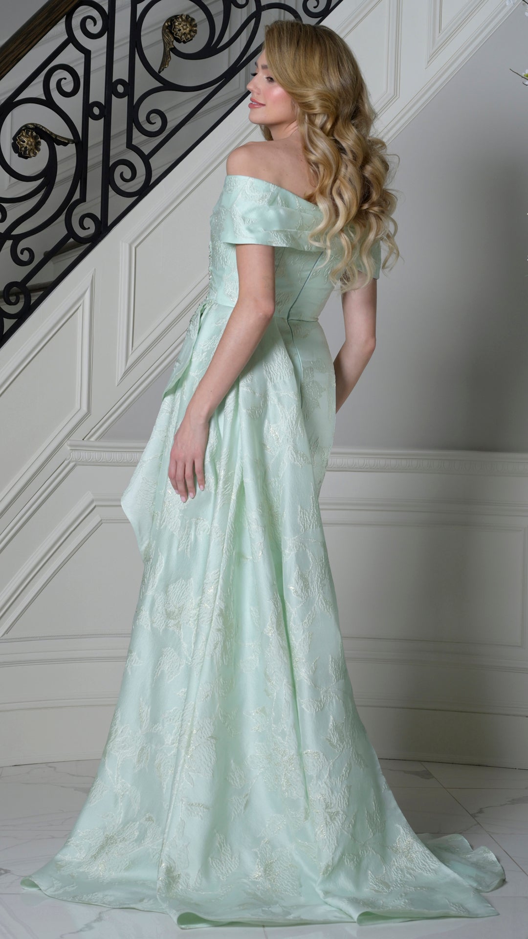Marsoni by Colors MV1401 mother of the bride dress, back view