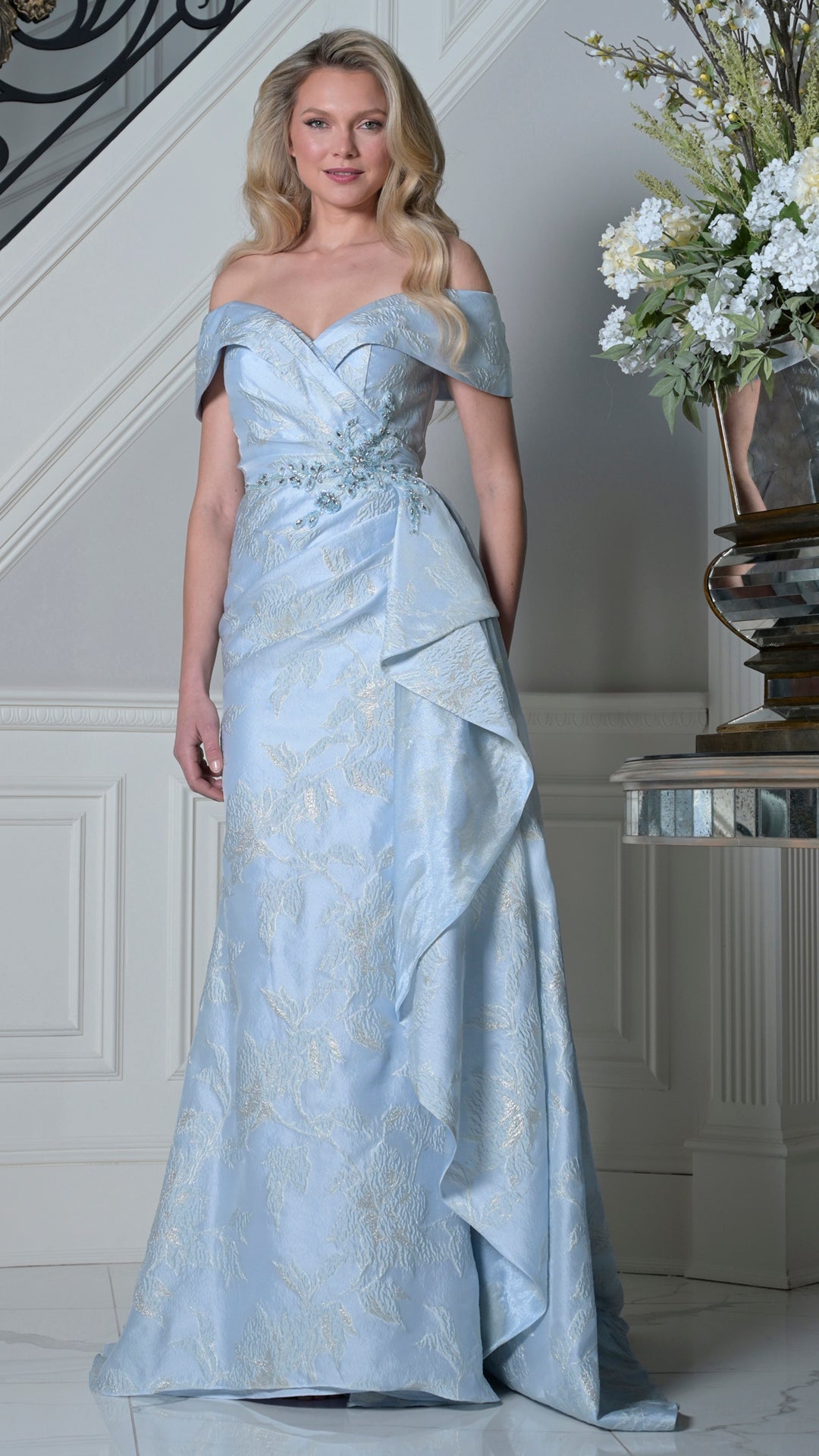 Marsoni by Colors MV1401 mother of the bride dress, front view