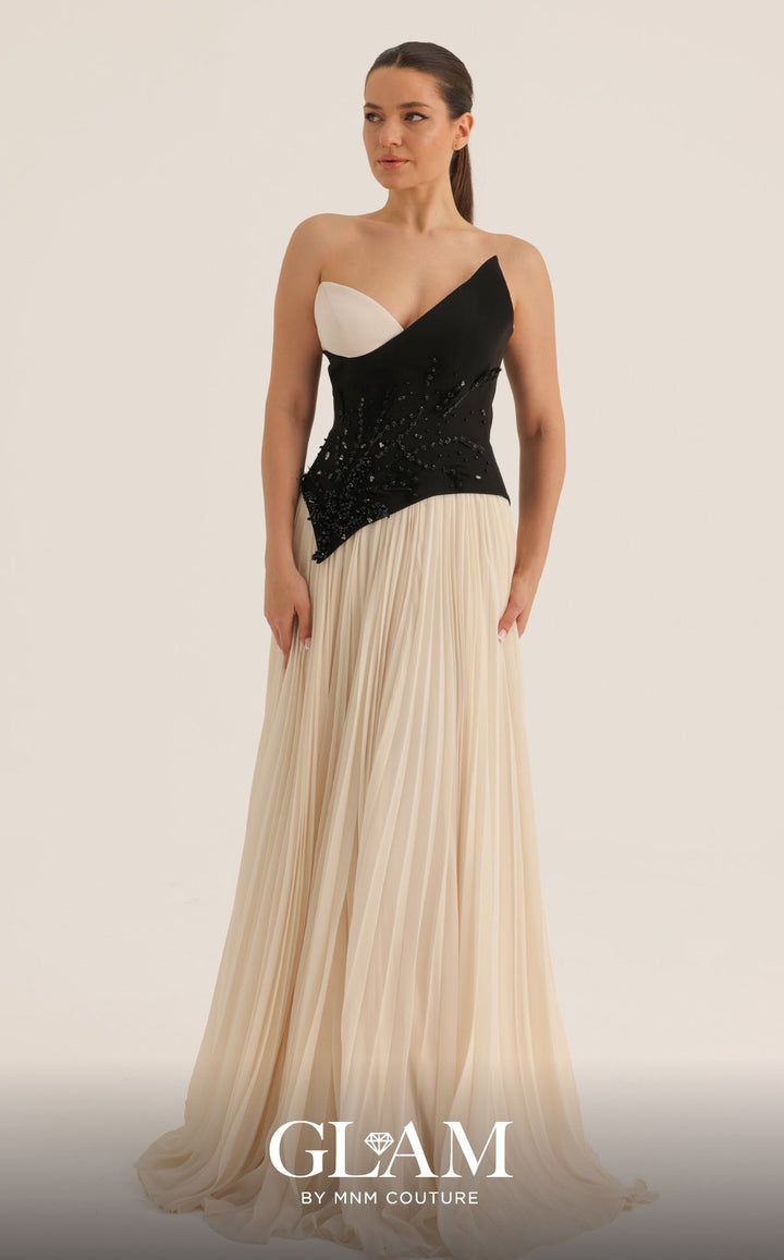 MNM Couture O07808 Sweetheart Strapless Corset Bodice Couture Dress