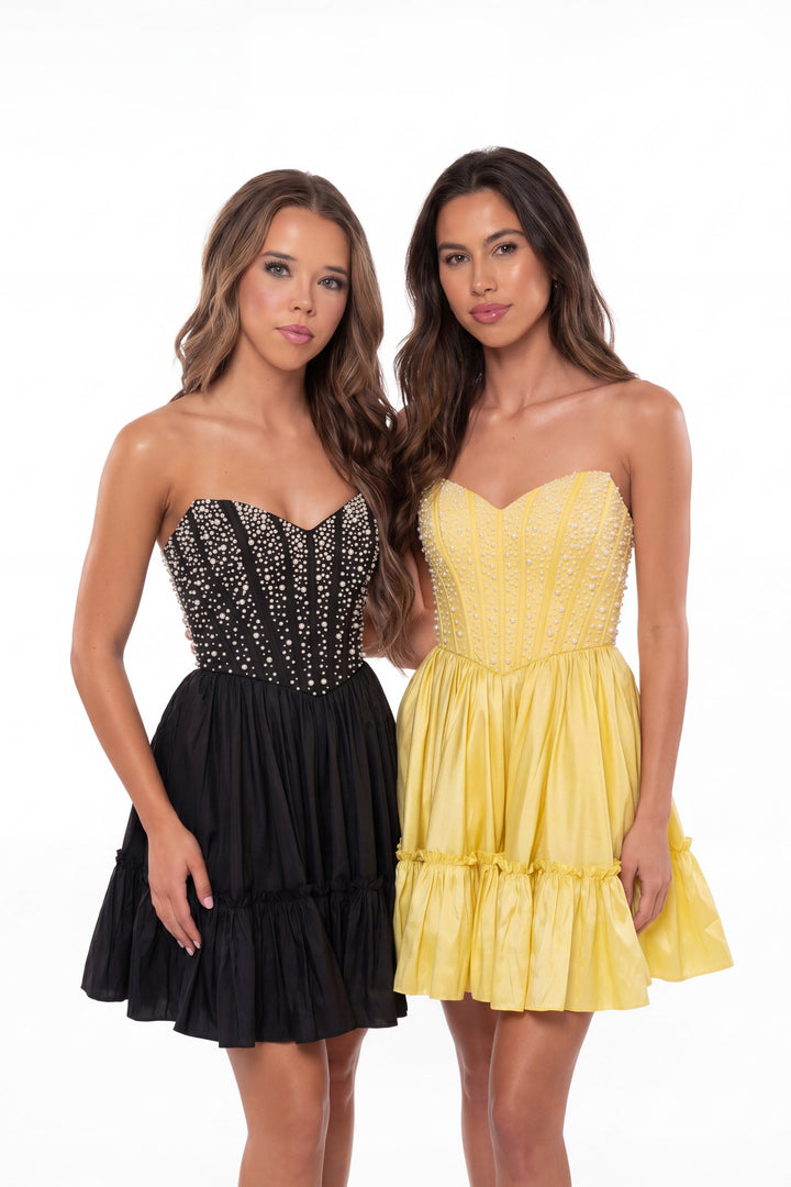 Portia & Scarlett XO216 pearl corset homecoming dress additional view 3