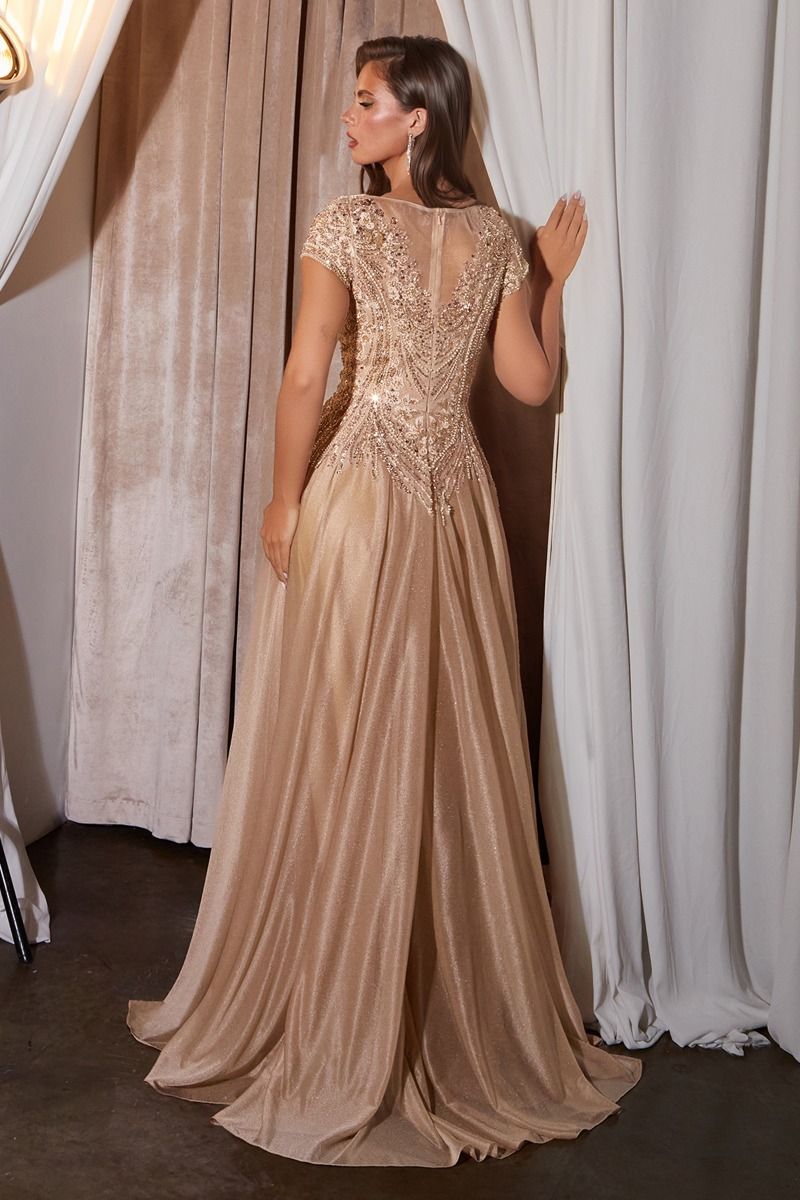 Ladivine CL11 Beaded Illusion Mother of the Bride Dress