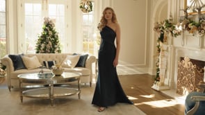 Marsoni by Colors MV1358 Asymmetric One-Shoulder Sleeveless Ruched Mother of the Bride Dress