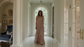 MARSONI M332 Asymmetrical Sleeveless Zipper Back Mother of the Bride Dress